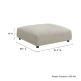 Modular Woven Fabric Upholstered Ottoman – Large Square 45 Inch - Ottomans available at Alpine Outlets in Denver