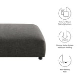 Modular Woven Fabric Upholstered Ottoman – Large Square 45 Inch - Ottomans available at Alpine Outlets in Denver