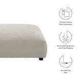 Modular Woven Fabric Upholstered Ottoman – Large Square 45 Inch - Ottomans available at Alpine Outlets in Denver