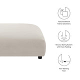 Modular Woven Fabric Upholstered Ottoman – Large Square 45 Inch - Ottomans available at Alpine Outlets in Denver