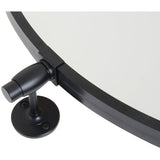Everly 24 Inch Black Round Pivot Wall Mirror