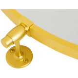 Everly 30 Inch Gold Round Pivot Wall Mirror