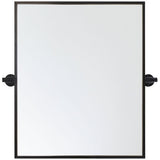Everly 24 x 20 Inch Black Rectangle Pivot Wall Mirror