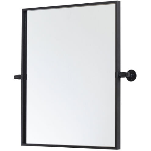 Everly 24 x 20 Inch Black Rectangle Pivot Wall Mirror