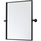 Everly 24 x 20 Inch Black Rectangle Pivot Wall Mirror