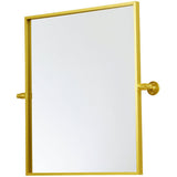 Everly 24 x 20 Inch Gold Rectangle Pivot Wall Mirror