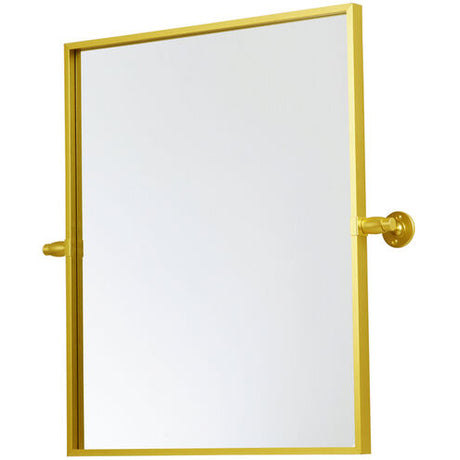 Everly 24 x 20 Inch Gold Rectangle Pivot Wall Mirror