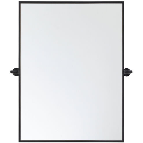 Everly 32 x 24 Inch Black Rectangle Pivot Wall Mirror