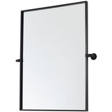 Everly 32 x 24 Inch Black Rectangle Pivot Wall Mirror