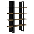 Mystrene 4 - Shelf Bookcase – Black & Walnut - available at Alpine Outlets in Denver
