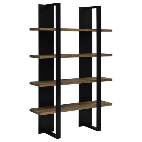 Mystrene 4 - Shelf Bookcase – Black & Walnut - available at Alpine Outlets in Denver