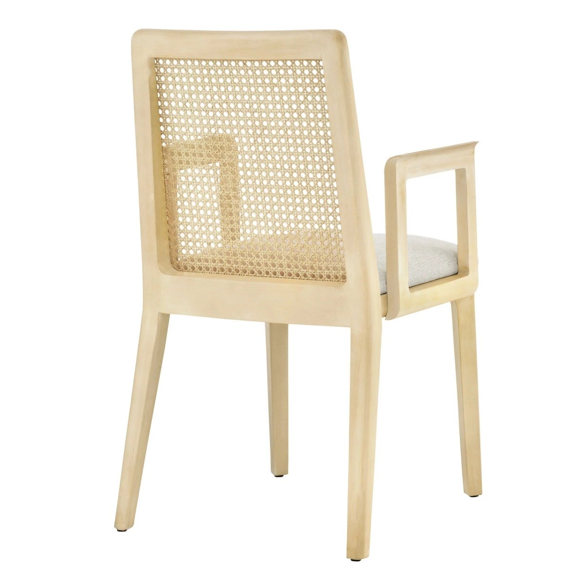 Natural Beech Wood and Rattan Cane Back Dining Armchair - Dining Chairs available at Alpine Outlets in Denver