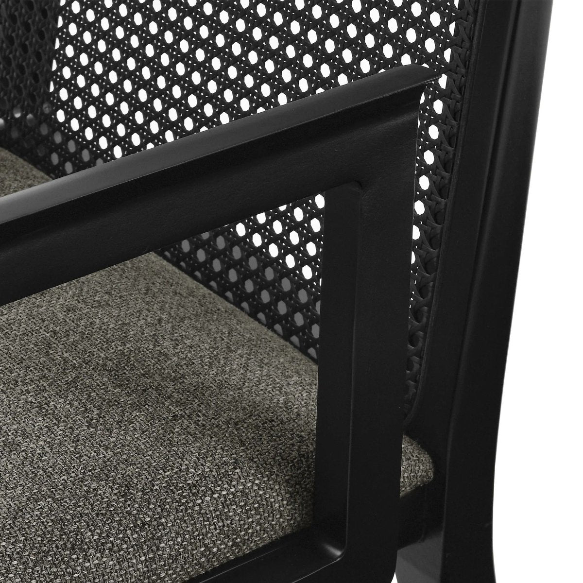Natural Beech Wood and Rattan Cane Back Dining Armchair - Dining Chairs available at Alpine Outlets in Denver
