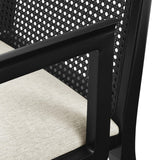 Natural Beech Wood and Rattan Cane Back Dining Armchair - Dining Chairs available at Alpine Outlets in Denver