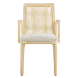 Natural Beech Wood and Rattan Cane Back Dining Armchair - Dining Chairs available at Alpine Outlets in Denver