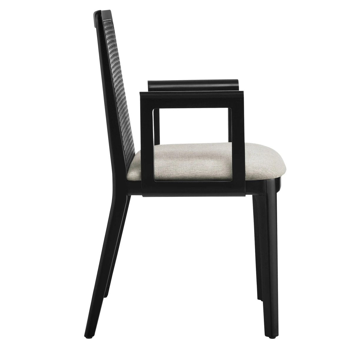 Natural Beech Wood and Rattan Cane Back Dining Armchair - Dining Chairs available at Alpine Outlets in Denver
