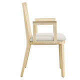 Natural Beech Wood and Rattan Cane Back Dining Armchair - Dining Chairs available at Alpine Outlets in Denver
