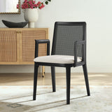 Natural Beech Wood and Rattan Cane Back Dining Armchair - Dining Chairs available at Alpine Outlets in Denver