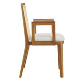 Natural Beech Wood and Rattan Cane Back Dining Armchair - Dining Chairs available at Alpine Outlets in Denver