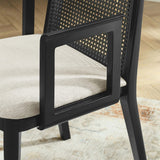 Natural Beech Wood and Rattan Cane Back Dining Armchair - Dining Chairs available at Alpine Outlets in Denver