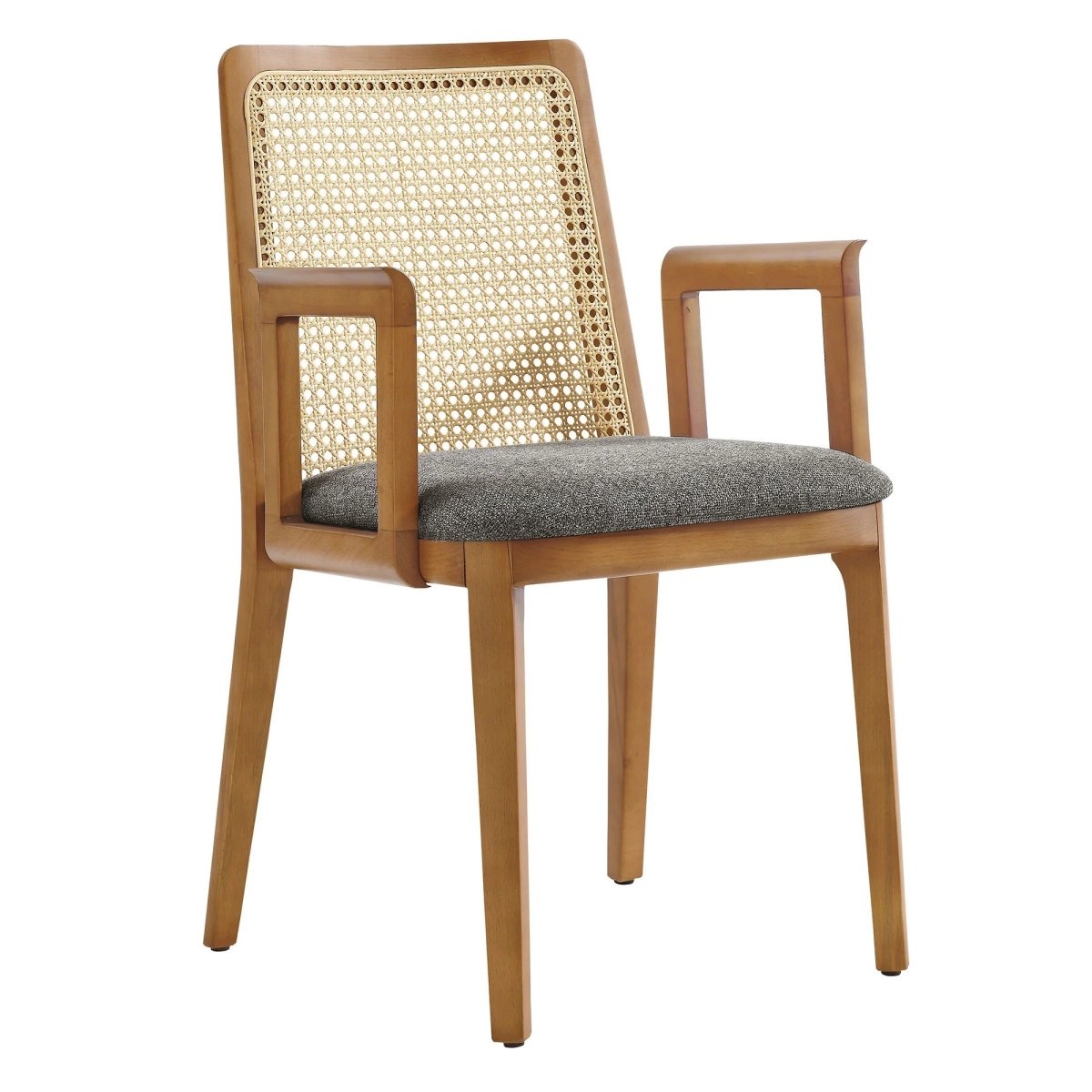 Natural Beech Wood and Rattan Cane Back Dining Armchair - Dining Chairs available at Alpine Outlets in Denver
