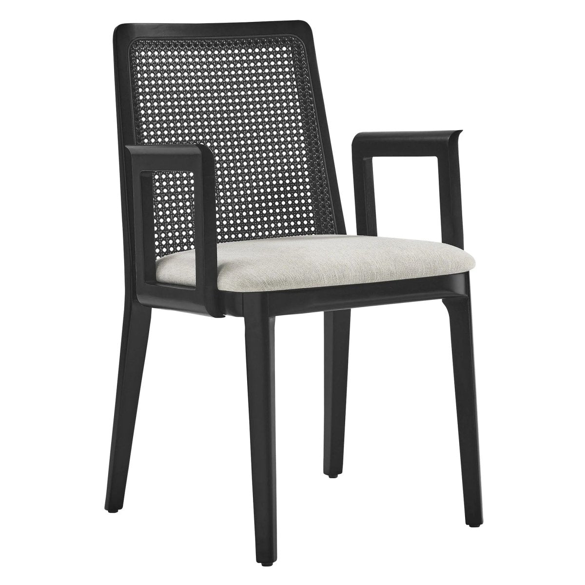 Natural Beech Wood and Rattan Cane Back Dining Armchair - Dining Chairs available at Alpine Outlets in Denver