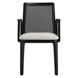 Natural Beech Wood and Rattan Cane Back Dining Armchair - Dining Chairs available at Alpine Outlets in Denver