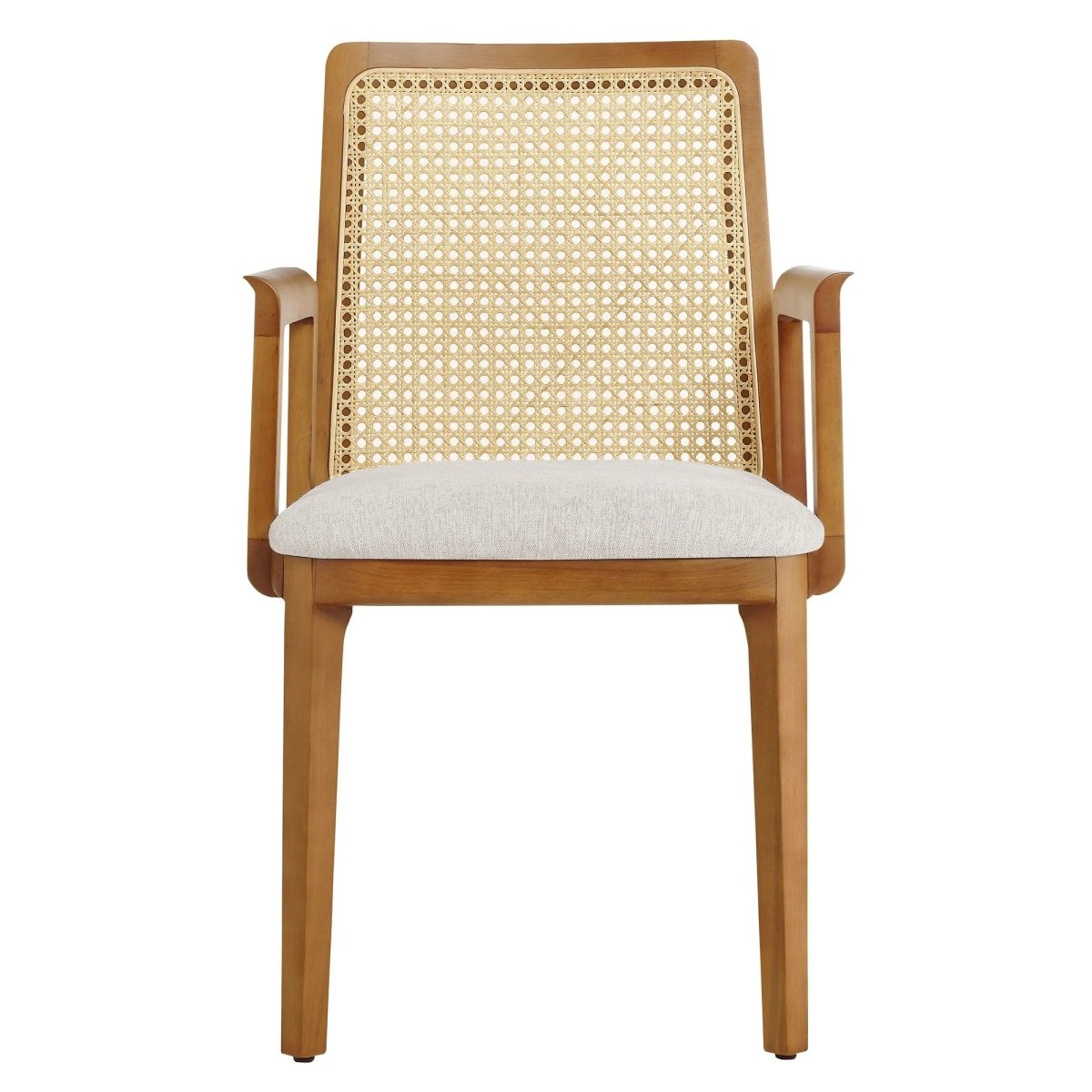 Natural Beech Wood and Rattan Cane Back Dining Armchair - Dining Chairs available at Alpine Outlets in Denver