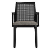 Natural Beech Wood and Rattan Cane Back Dining Armchair - Dining Chairs available at Alpine Outlets in Denver