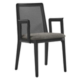 Natural Beech Wood and Rattan Cane Back Dining Armchair - Dining Chairs available at Alpine Outlets in Denver