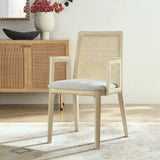 Natural Beech Wood and Rattan Cane Back Dining Armchair - Dining Chairs available at Alpine Outlets in Denver
