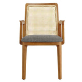 Natural Beech Wood and Rattan Cane Back Dining Armchair - Dining Chairs available at Alpine Outlets in Denver
