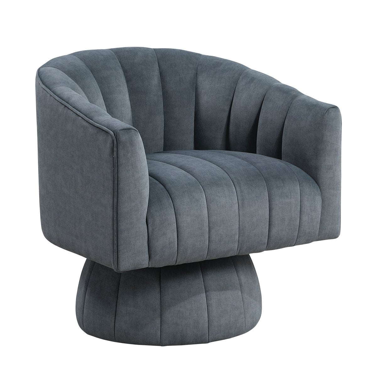 NicBex Modern Velvet Swivel Barrel Accent Chair – 26.5" Wide - Living Room Furniture - Alpine Outlets