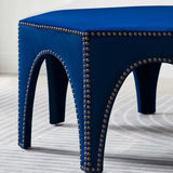 Octagon Velvet Ottoman with Nailhead Trim – 44 Inch - Ottomans available at Alpine Outlets in Denver