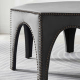 Octagon Velvet Ottoman with Nailhead Trim – 44 Inch - Ottomans available at Alpine Outlets in Denver