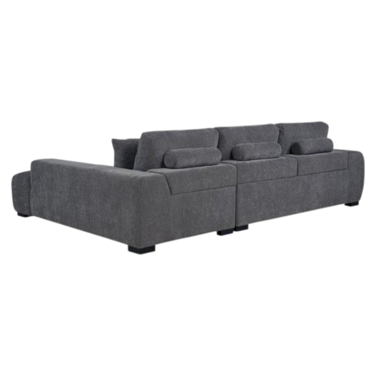 Octavia 2 Piece Charcoal Gray Right Arm Facing Sectional and Chaise - Living Room Furniture available at Alpine Outlets in Denver