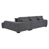 Octavia 2 Piece Charcoal Gray Right Arm Facing Sectional and Chaise - Living Room Furniture available at Alpine Outlets in Denver