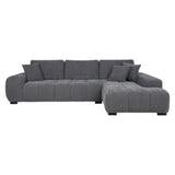 Octavia 2 Piece Charcoal Gray Right Arm Facing Sectional and Chaise - Living Room Furniture available at Alpine Outlets in Denver