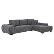 Octavia 2 Piece Charcoal Gray Right Arm Facing Sectional and Chaise - Living Room Furniture available at Alpine Outlets in Denver