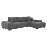 Octavia 2 Piece Charcoal Gray Right Arm Facing Sectional and Chaise - Living Room Furniture available at Alpine Outlets in Denver