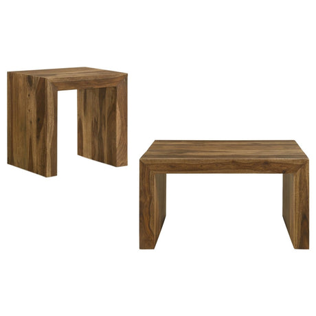 Odilia 2 - Piece Solid Wood Coffee and End Table Set Auburn - Coffee Table Sets available at Alpine Outlets in Denver
