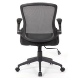 Office Chair & Mid Back Design, Adjustable Height And Foldable Armrests - Black - Swivel Chairs available at Alpine Outlets in Denver
