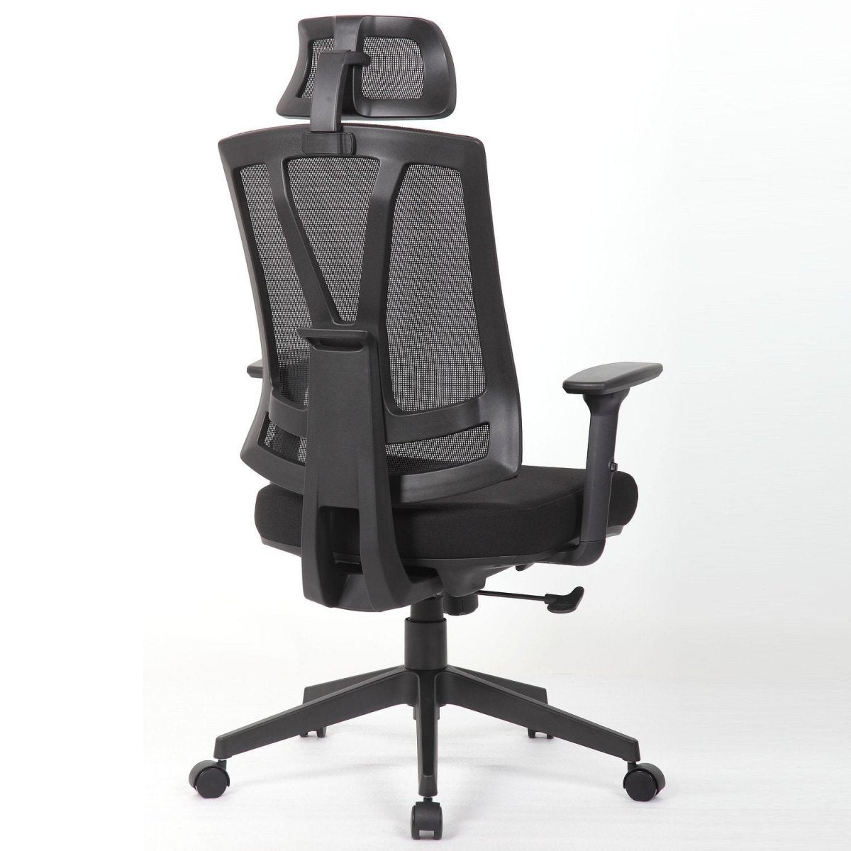 Office Chair With Adjustable Headrest & Back, High Back Swivel - Black - Swivel Chairs available at Alpine Outlets in Denver