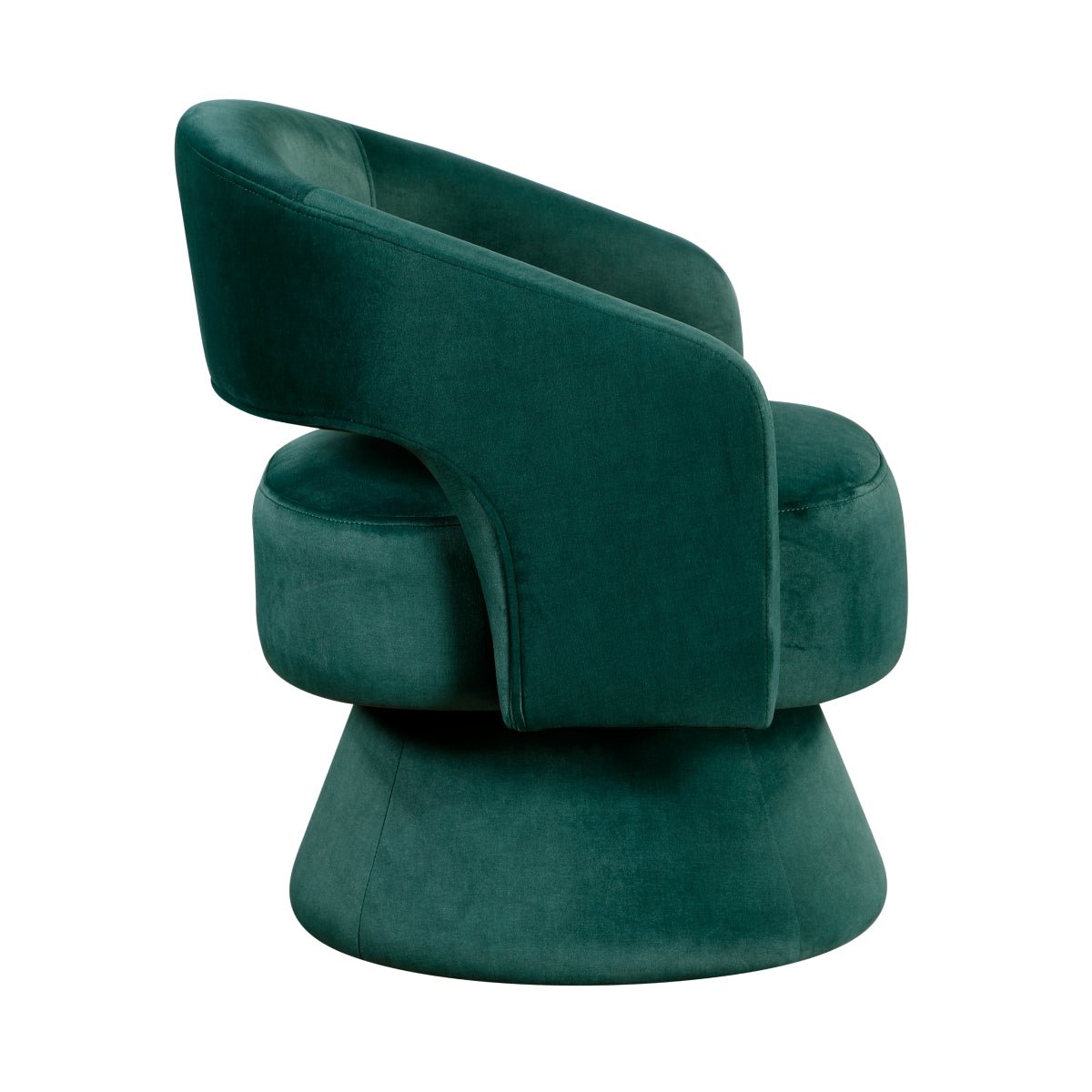 Okak 360° Velvet Swivel Accent Chair - Living Room Furniture - Alpine Outlets
