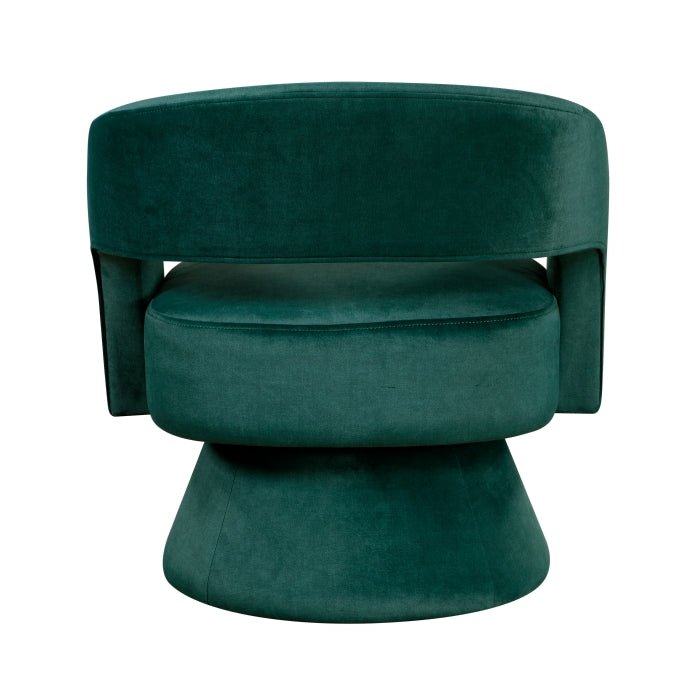 Okak 360° Velvet Swivel Accent Chair - Living Room Furniture - Alpine Outlets
