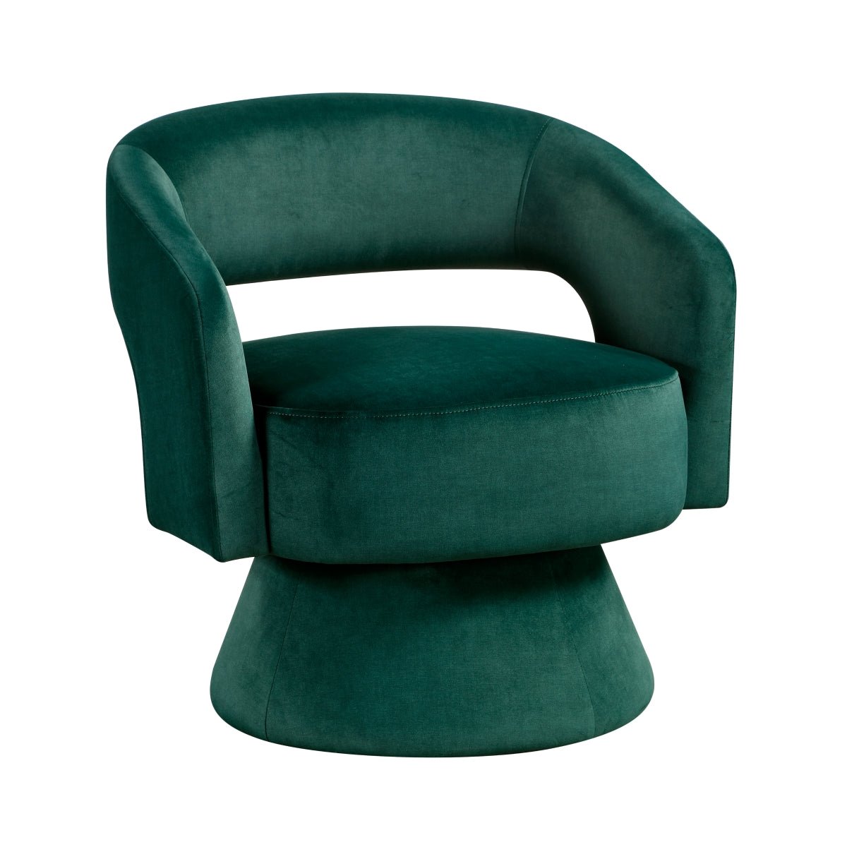 Okak 360° Velvet Swivel Accent Chair - Living Room Furniture - Alpine Outlets