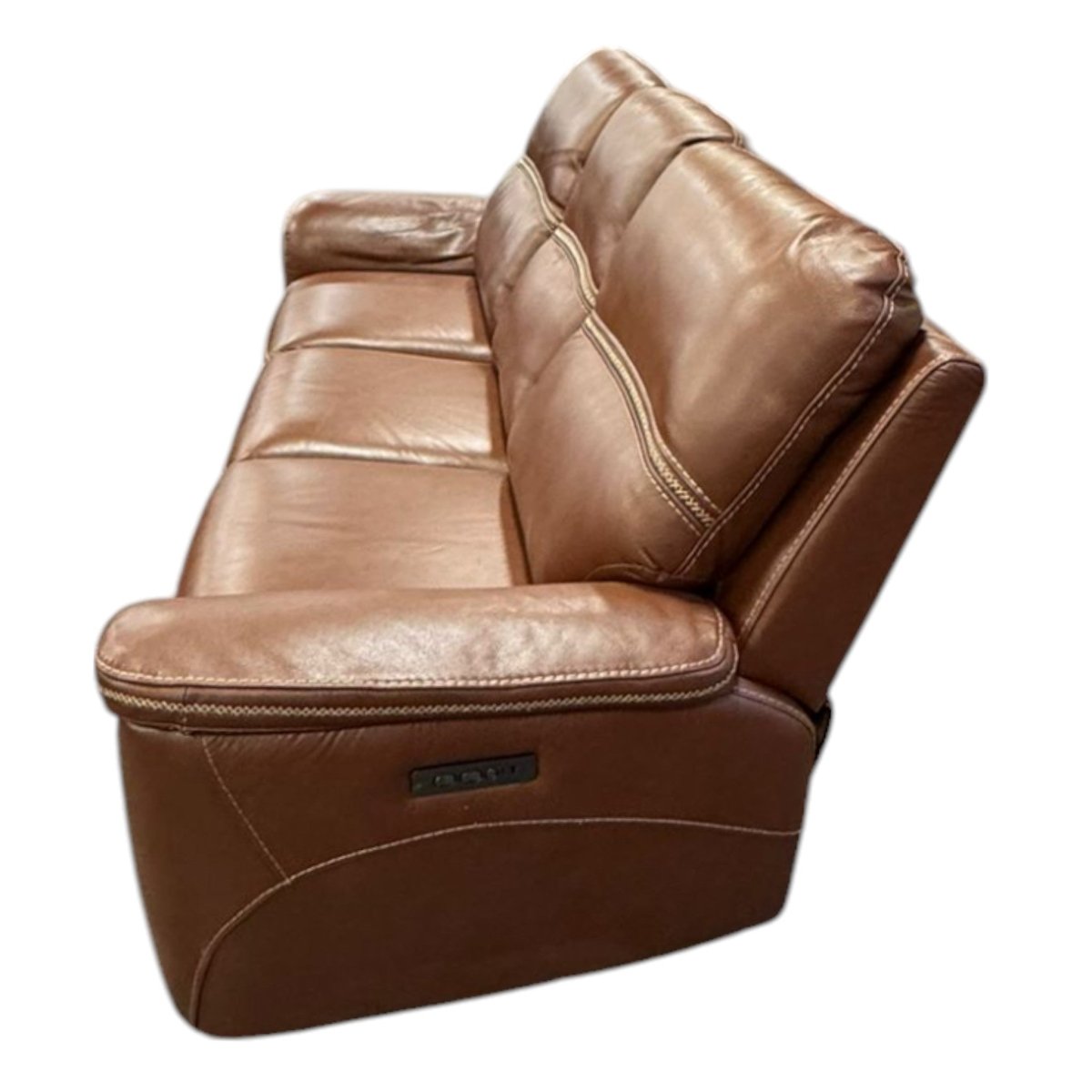 Oliver Leather Power Reclining Sofa with Power Headrests (ID N345678) - Furniture available at Alpine Outlets in Denver