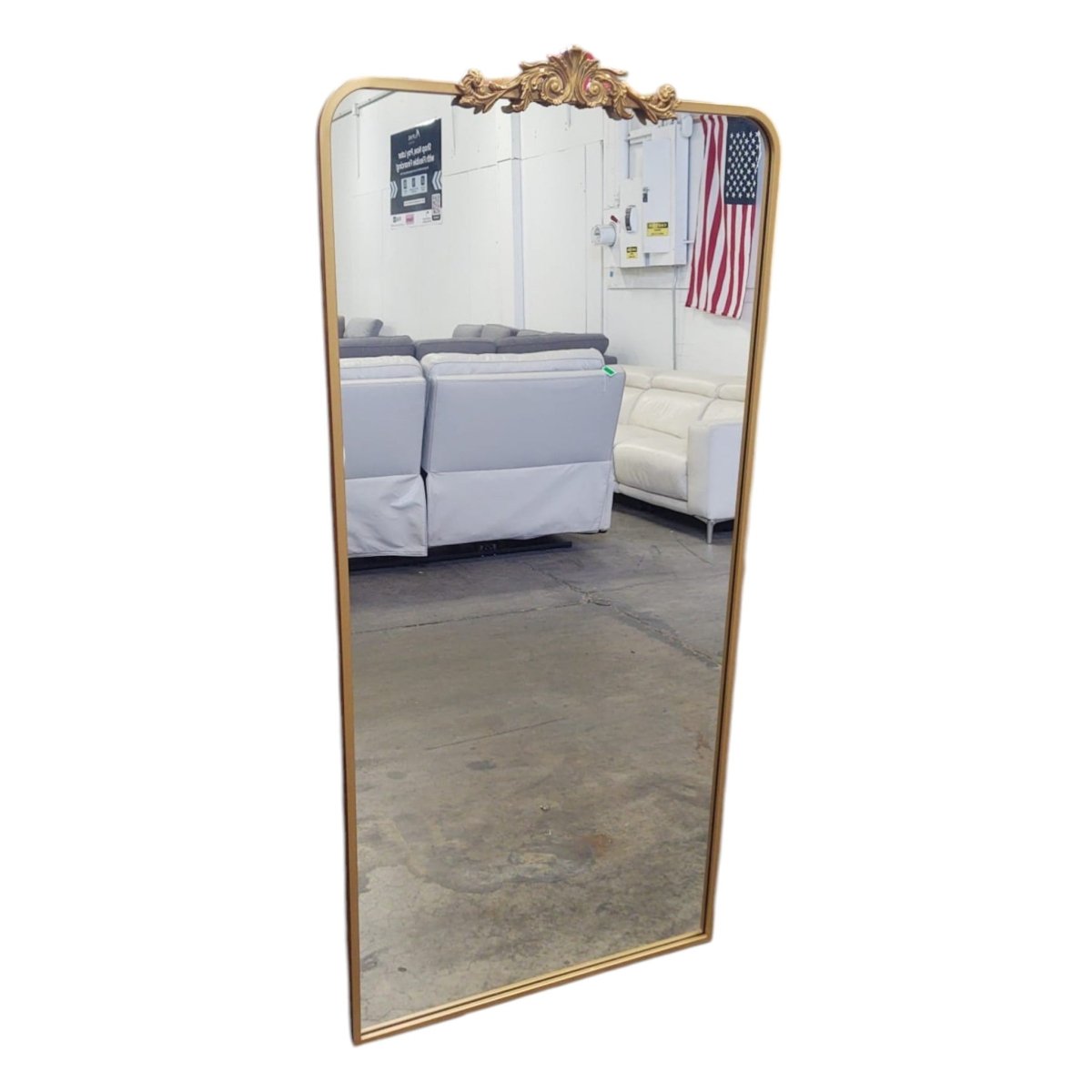 Ornate Floor Mirror Gold Trim (ID U067854) - Mirrors available at Alpine Outlets in Denver