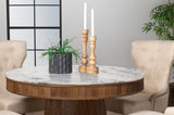 Ortega Round 46 - Inch Marble Top Dining Table - Dining Tables & Bar Tables available at Alpine Outlets in Denver