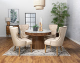 Ortega Round 46 - Inch Marble Top Dining Table - Dining Tables & Bar Tables available at Alpine Outlets in Denver